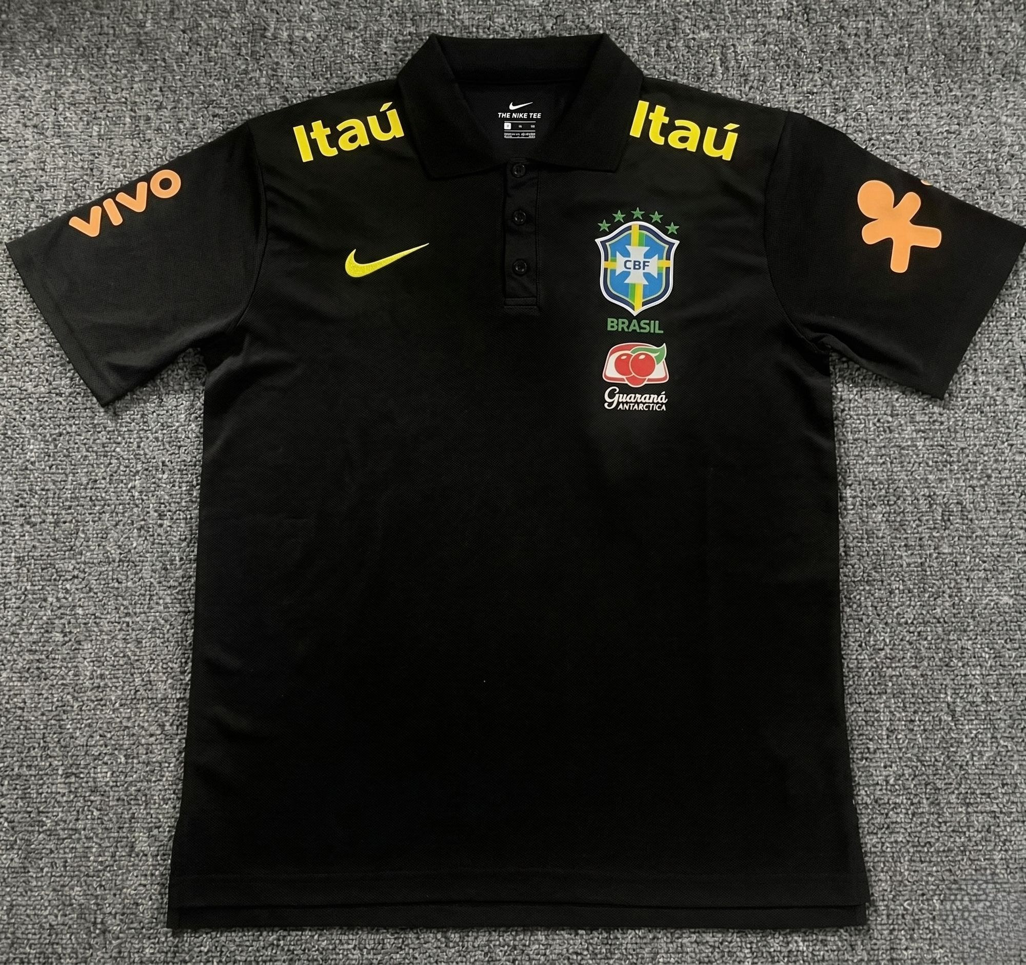 Camiseta Seleção Brasileira - Polo Preta