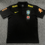 Camiseta Seleção Brasileira - Polo Preta