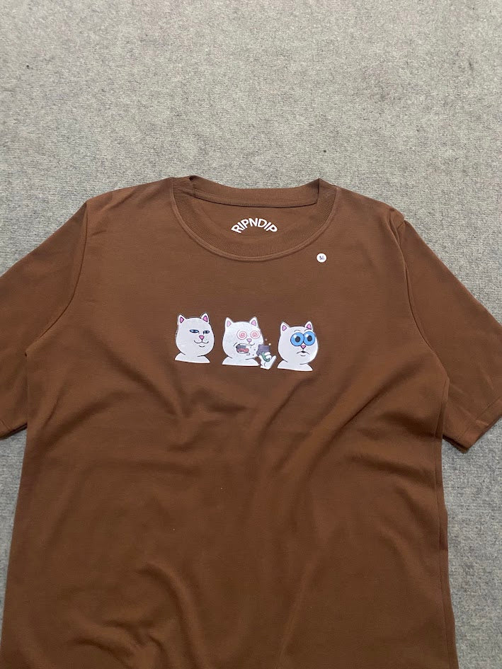 Camiseta Oversized RIPNDIP - Marrom